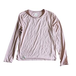 Tracksmith Women's Twilight Long Sleeve Running Shirt Pink Performance Top- L
